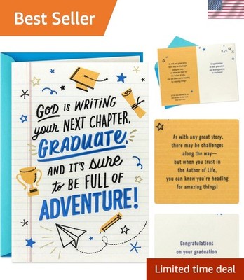 DaySpring Religious Graduation Card God Is Writing Your Next Chapter for Son,...
