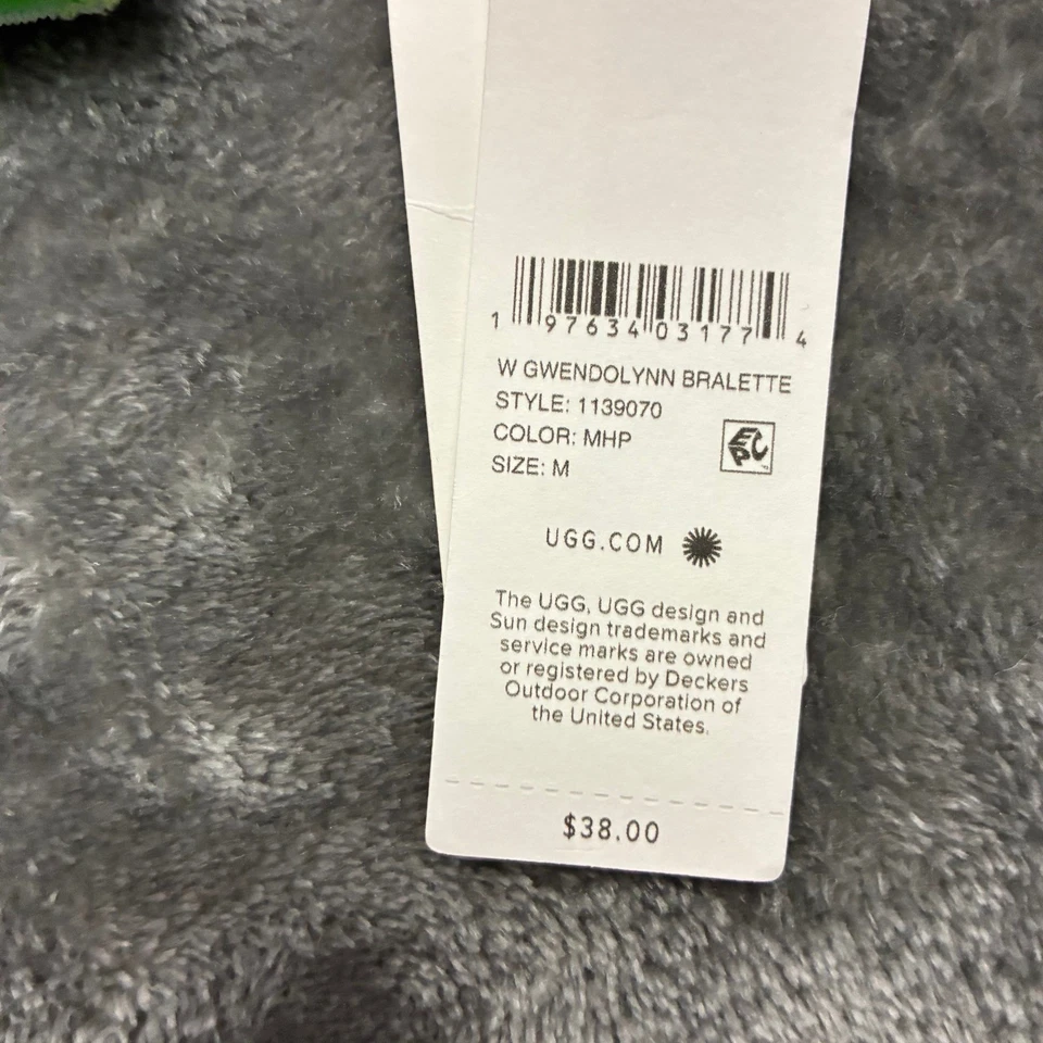 Bralette UGG W Gwendolynn Talla Mediana Verde Lima Ropa Activa Salón Dormir Top Foto 3 de 4