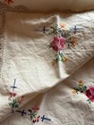 Beautiful Handmade Cross-stitch Cotton Placemat Set of Eight Crocheted Borders — photo 5