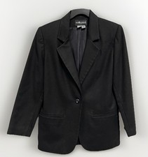Black Business Blazer 100 Wool Size 8 Career Jacket Office