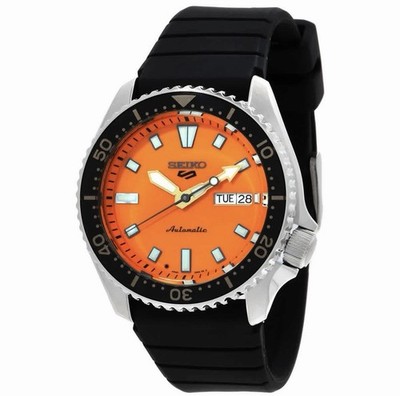 Seiko 5 Sports Automatic Orange Dial Men's Watch SRPL89K1