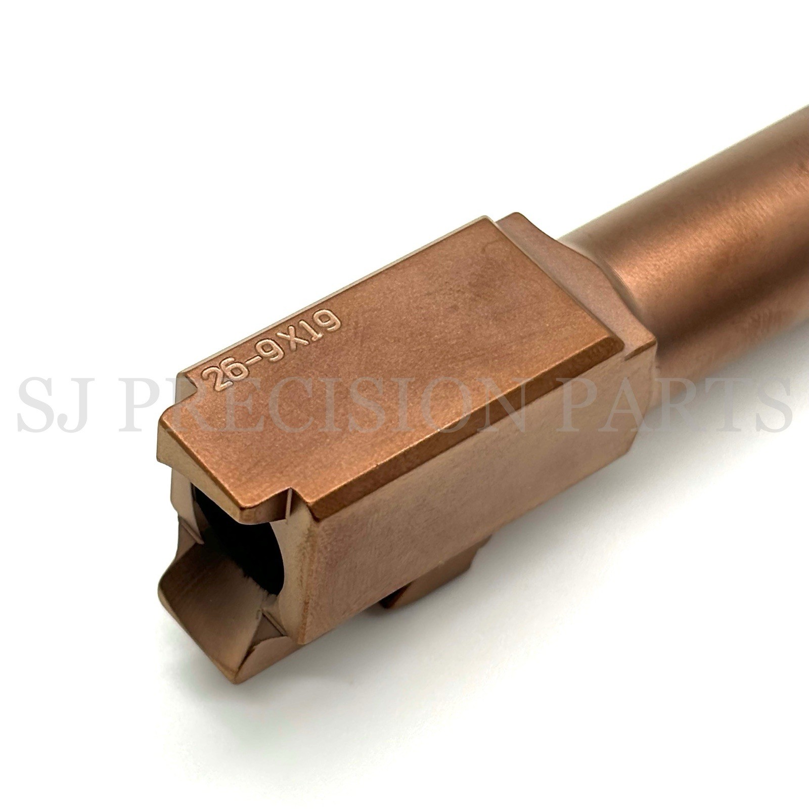SJPRECISIONPARTS Barrel Glock 26 9mm Flush Cut Stainless Steel Copper 416R Steel