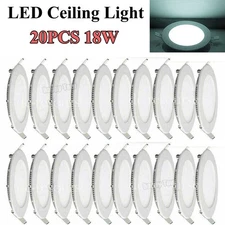 20Pack 8Inch LED Ceiling Lights Ultra-Thin Recessed Retrofits Kit 6000K Daylight