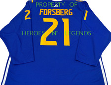 NWT-S to 2XL * PETER FORSBERG TEAM SWEDEN ADIDAS LICENSED PRACTICE HOCKEY JERSEY