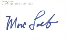 Marc Loeb Signed 3x5 Index Card Cut Jays Autograph Den