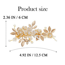Bride Flower Wedding Hair Piece Leaf Hair Clip Pearl Headpiece Bridal Hair Ac...