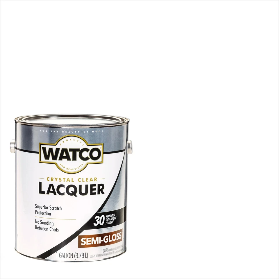 Watco 1 Gallon Clear Semi Gloss Lacquer Wood Finish for Interior Projects - Image 2 of 4