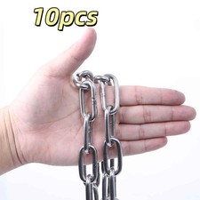 Stainless Steel Link Chain, Shackles, Carabiner Clip, Double Eye Swivel Rings