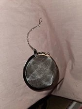 vintage tea strainer ball infuser with chain