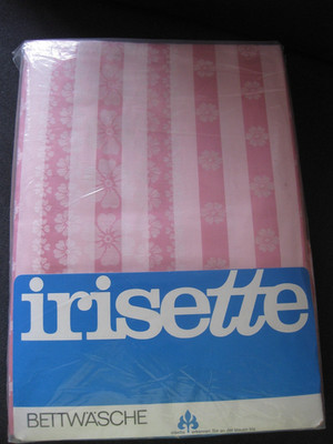 Aussteuer Bettwäsche  Irisette  Buntwäsche 4teilig vintage