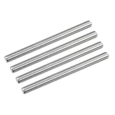 4Pcs Fully Threaded Rod M8x100mm 1.25mm Pitch 304 Stainless Steel Right Hand