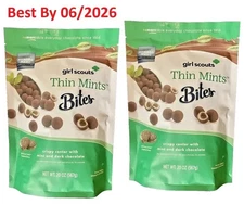 2-PACK Girl Scout Thin Mints Bites with Mint & Dark Chocolate, 20 Oz each