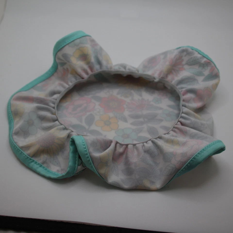 Floral Baby Sun Hat Infant Toddler Girl White Colorful Flowers Cute Summer - Image 2 of 4