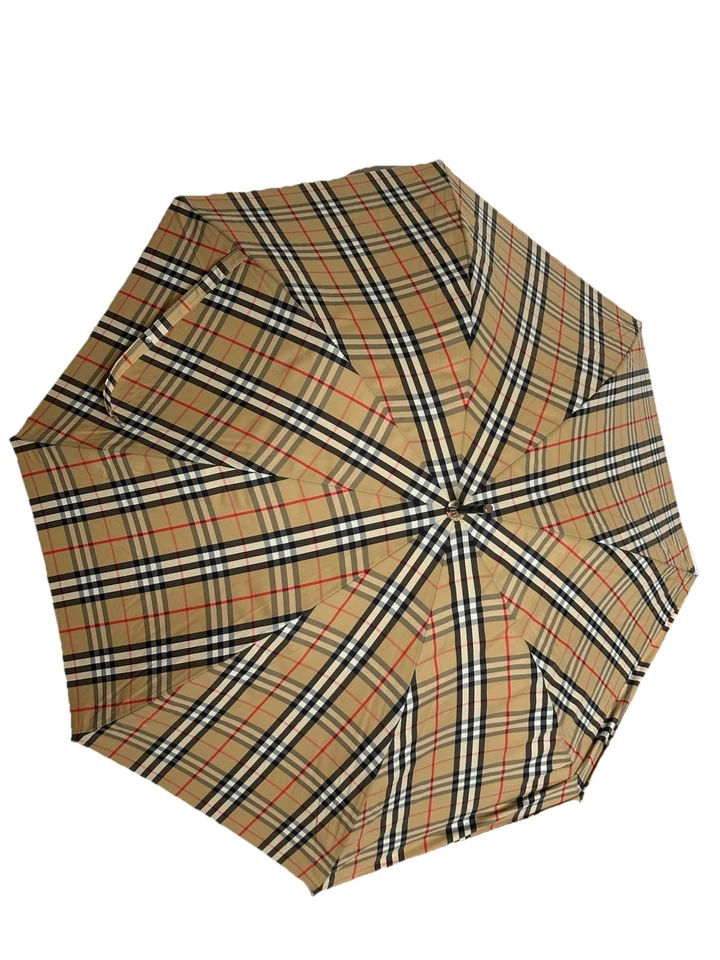 Burberry Waterloo Archive Beige Check Walking Umbrella 80777071 NWT $690 - Image 3 of 4