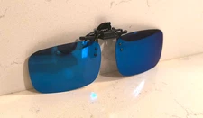 Polarized Clip On Flip Up Sunglasses UV400 (Mirror Blue)