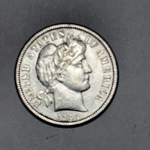 1914 10C Barber Dime Super