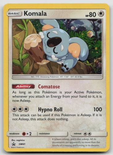 Komala - SM41 Holo Promo Sun & Moon Promo Pokemon NM