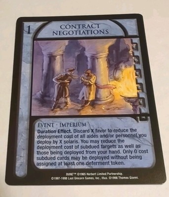 Dune CCG Judge Of The Change Contract Negotiations - 1998 Vintage Dune Card