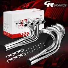 Pair Stainless Steel Long Tube Exhaust Manifold Header Kit for Big Block Chevy