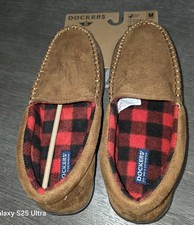 Dockers Mens Brown Slip On/moccasin Slippers Memory Foam Indoor Outdoor M 7-8