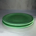 Set Of 2 Vintage 1940's Fiesta 7 1/4” Green Plate Genuine Fiestaware