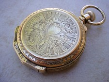 Fantastic Museum Quality Antique Elgin 16 Size, 14K Gold Hunting Case. Box Hinge