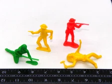 Vintage Cowboys Indians Figures 80’s Hong Kong Tim-Mee Red Yellow Green Lot