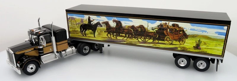 Tractor Kenworth W900A 1977 con remolque refrigerado: Bandit Trucking diecast 1:43 Foto 4 de 4