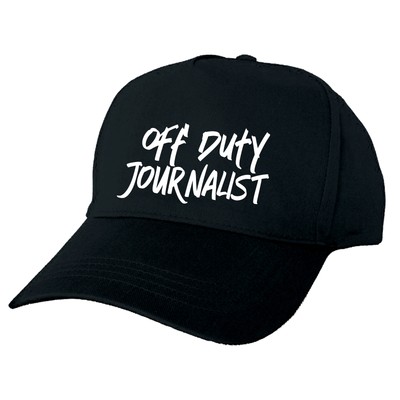 OFF DUTY JOURNALIST CAP - Humormütze für alle, die abgetaktet sind - Handarbeit