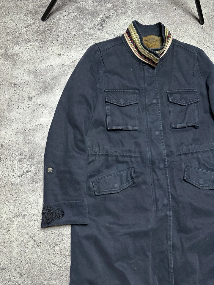 Chaqueta Parka Bazar Deluxe Algodón Denim Mujer Talla 44 Azul Marino  Foto 4 de 4