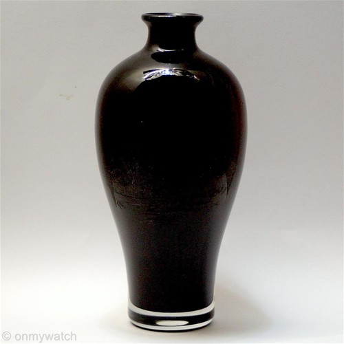 Jarrón SiGNNED Studio ArT GLaSs 🙂 S. Conrad grabado a mano púrpura 2006 INCREÍBLE - Imagen 6 de 12