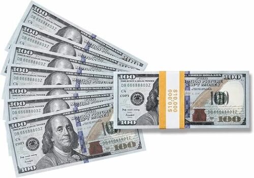 Movie Prop Toys 1000 Dollar Bills Realistic Toy Cash One Stack 100 Pcs 100k! - Picture 8 of 21