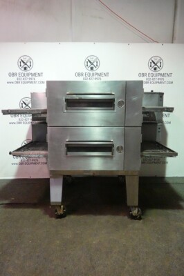 LINCOLN IMPINGER DOUBLE STACK NATURAL GAS PIZZA CONVEYOR OVEN MODEL ...