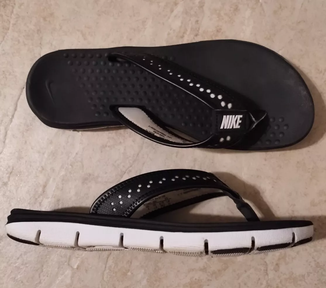 Mentor Dovenskab en kreditor NIKE Women&#039;s BLACK and White Ultra Celso Thong Flip Flop Sandals Shoes  Size: 6M | eBay