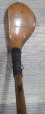 Antique Vintage Willie Park Hickory Wood Shaft Golf Club Brassie Spoon