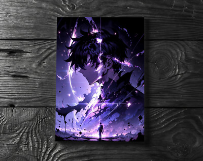 Solo Leveling Jin-Woo Shadow Monarch Poster Print - No Frame