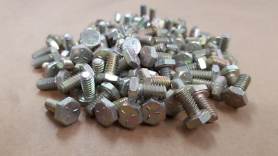 100PCS 1/2'' HEX HEAD CAP SCREW BOLTS STEEL YELLOW ZINC COARSE THREAD 