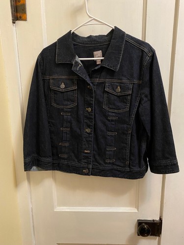 J Jill Womans Denim Jacket Blue Jean 3 
