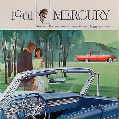 1961 Mercury Meteor Und Monterey Farbe Sales Katalog 61 Original OEM Mint