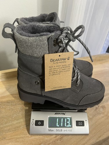 Botas para mujer Bearpaw Alicia con cordones de cuero de 9 pulgadas - 2510w carbón - 6 - Imagen 9 de 9