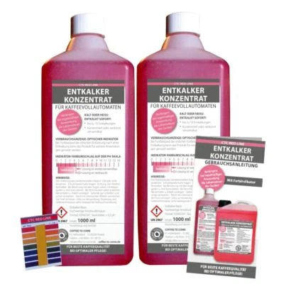CTC RED-LINE 2 Liter Premium Entkalker Konzentrat für Kaffeevollautomaten aller Hersteller