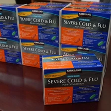 Kirkland Signature Severe Cold Flu Plus Congestion Day Night 168 ct Exp: 01/27