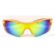 Men Half Rim Sports Polarized Sunglasses Orange Mirror Lens Anti-Glare Baseball