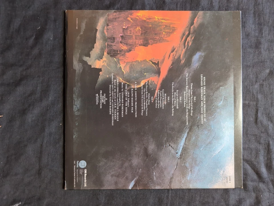 Lord of the Rings A1 1ST Pressing Vinyl Gatefold Two LP - Leonard Rosenman J579 Foto 4 de 4