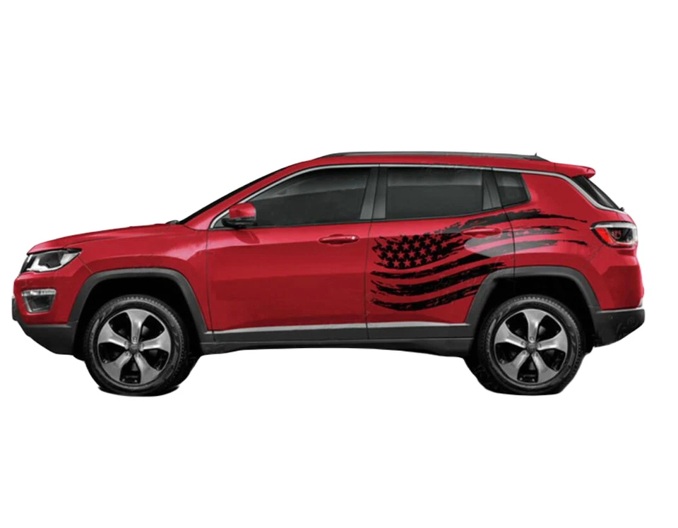 American Flag Stripe Graphics Car Sticker For Jeep Compass Side Door Decal Vinyl - Image 4 of 4
