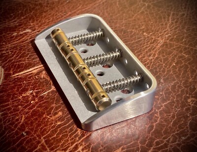 Hardtail Strat Bridge and Compensated Saddle Set-Modern Spacing-by Van Dyke-Harm