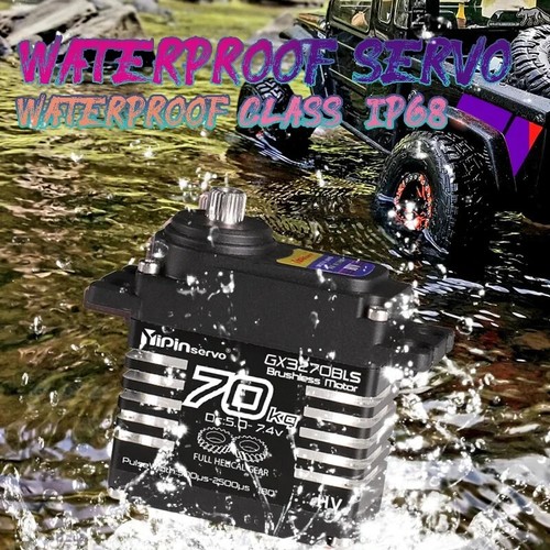 Servos digitales de 70 kg motor sin escobillas IP68 engranaje helicoidal de acero para coche de radiocontrol de 1/8 1/10 - Imagen 11 de 23