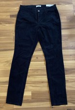 Ann Taylor LOFT Corduroy Pants Size 6 Black Curvy Fit Skinny Leg Stretch NWT