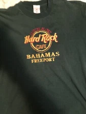 1990s Hard Rock Cafe Bahamas Freeport Shirt Save The Planet Embroidered Logo