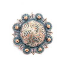 Berry Concho Antique Copper Patina All Metal 3/4" 7863-90